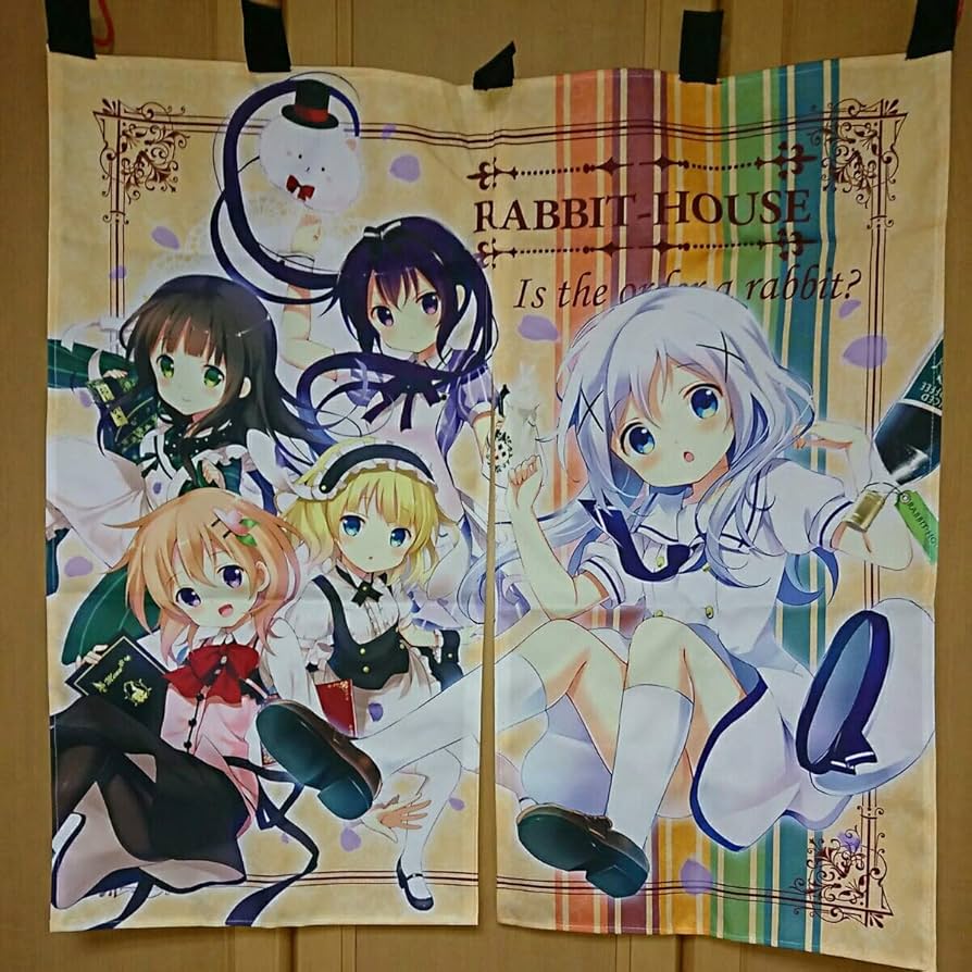 ご注文はうさぎですか？？ 思い出写真 カーテン ごちうさ ココア チノ リゼ ご注文はうさぎですか？？ 思い出写真 カーテン ごちうさ ココア